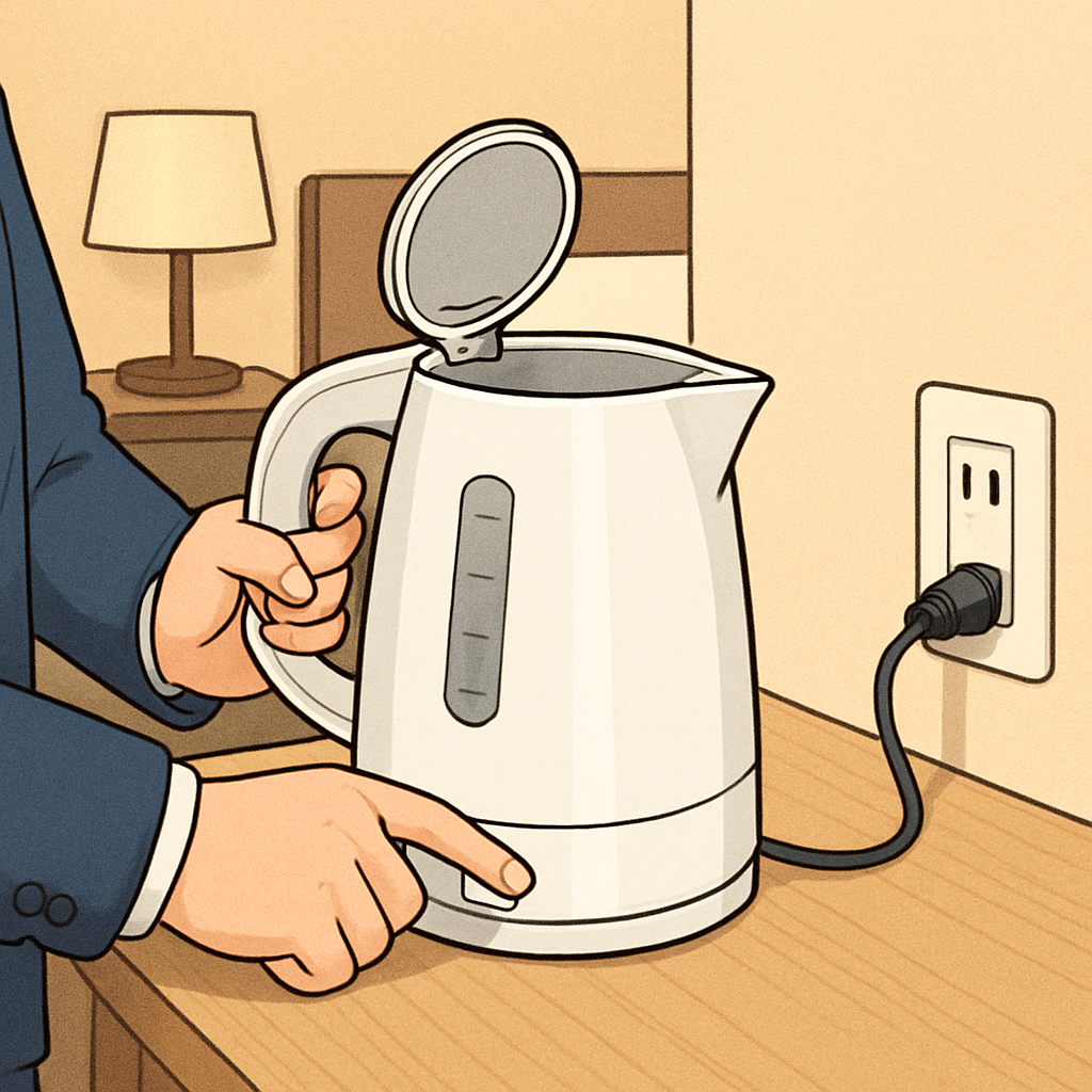 アパホテル 電気 ケトル 使い方を7手順で解説！衛生面が気になる時の対策も