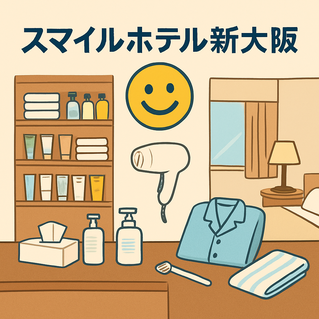 スマイルホテル新大阪 アメニティ徹底解説！ロビー受け取りと客室備品7項目