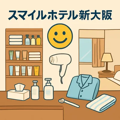 スマイルホテル新大阪 アメニティ徹底解説！ロビー受け取りと客室備品7項目
